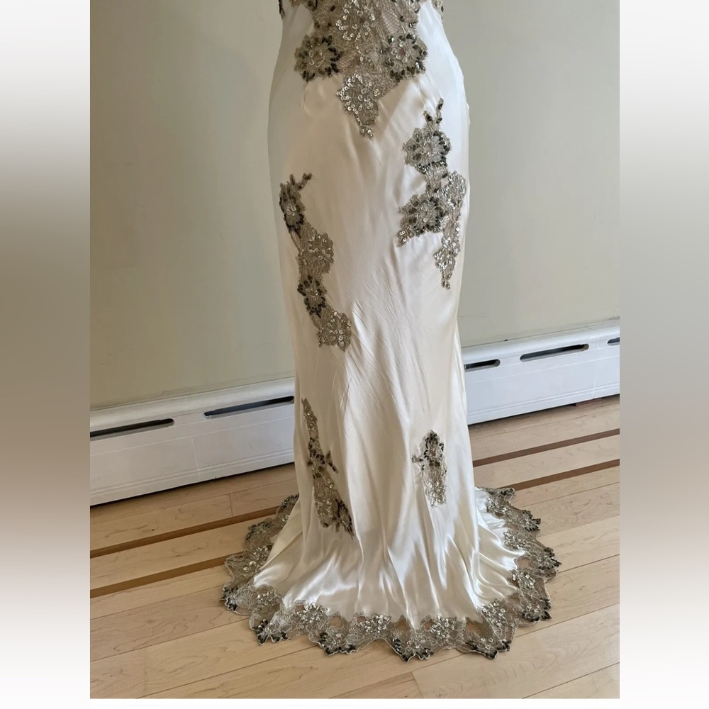 SUE WONG Stunning Sequin Beaded Dress Gown 12 - Picture 7 of 15